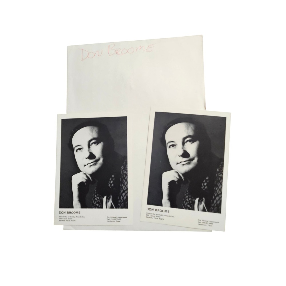 Don Broome Vintage 70s Folk Country Music Singer 8x10 Press Photo Headshot‎